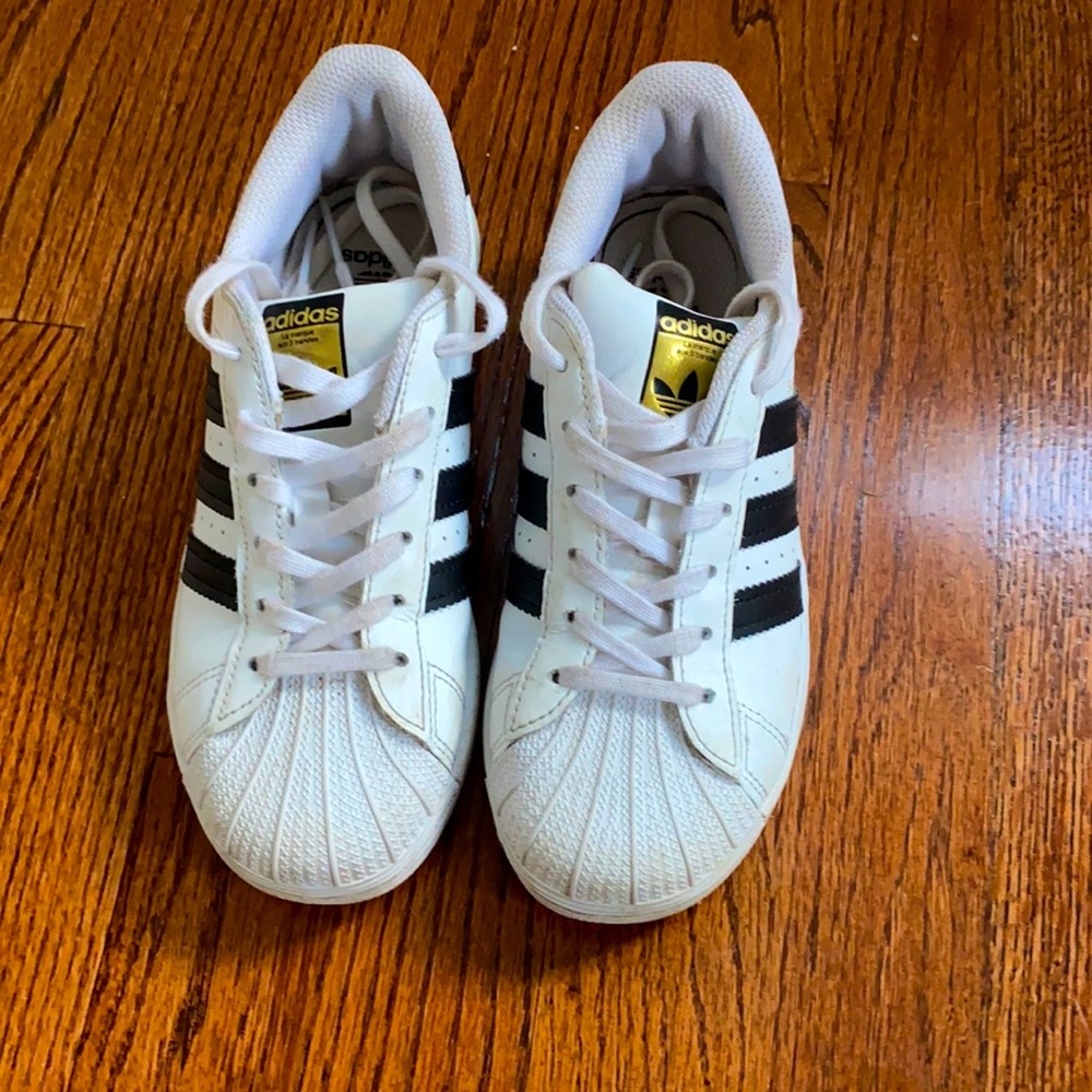 Adidas child superstar sneaker - white and navy